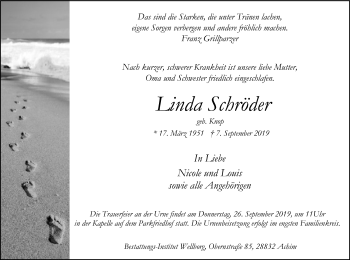 Traueranzeige von Linda Schröder von SYK