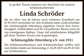 Traueranzeige von Linda Schröder von SYK