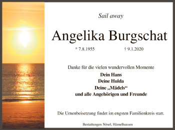 Traueranzeige von Angelika Burgschat von SYK