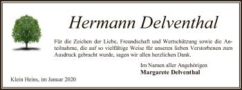 Traueranzeige von Hermann Delventhal von SYK