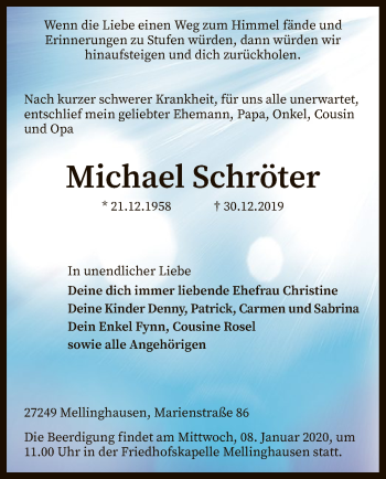 Traueranzeige von Michael Schröter von SYK