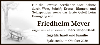 Traueranzeige von Friedhelm Meyer von SYK