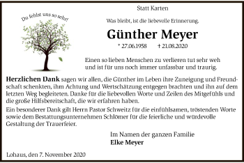 Traueranzeige von Günther Meyer von SYK