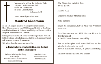 Traueranzeige von Manfred Könemann von SYK