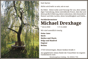 Traueranzeige von Michael Drexhage von SYK