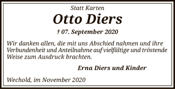 Traueranzeige von Otto Diers von SYK