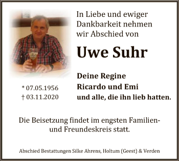 Traueranzeige von Uwe Suhr von SYK