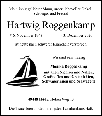 Traueranzeige von Hartwig Roggenkamp von SYK