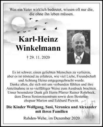 Traueranzeige von Karl-Heinz Winkelmann von SYK