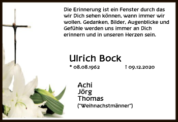 Traueranzeige von Ulrich Bock von SYK