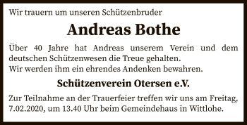 Traueranzeige von Andreas Bothe von SYK