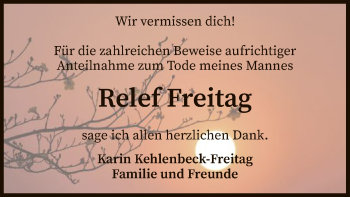 Traueranzeige von Relef Freitag von SYK