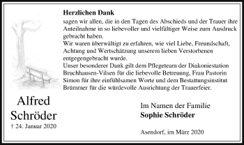 Traueranzeige von Alfred Schröder von SYK