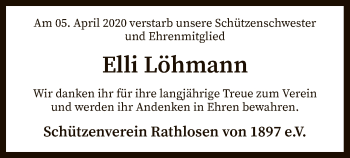 Traueranzeige von Elli Löhmann von SYK