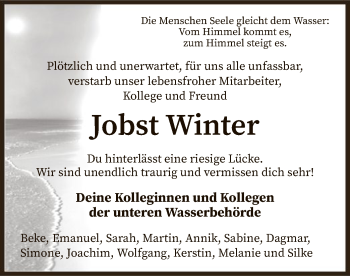 Traueranzeige von Jobst Winter von SYK