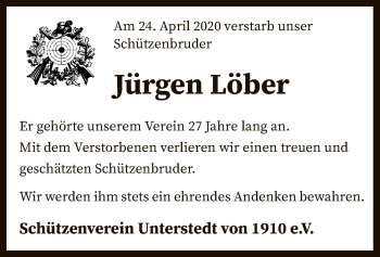 Traueranzeige von Jürgen Löber von SYK