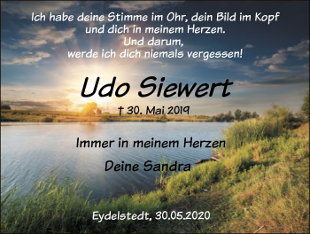 Traueranzeige von Udo Siewert von SYK