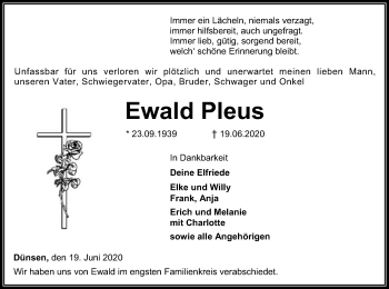 Traueranzeige von Ewald Pleus von SYK