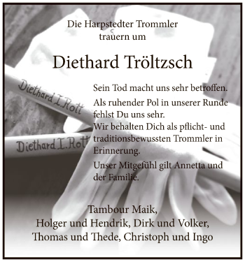 Traueranzeige von Diethard Tröltzsch von SYK