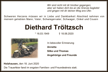 Traueranzeige von Diethard Tröltzsch von SYK