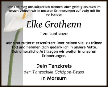 Traueranzeige von Elke Grothenn von SYK