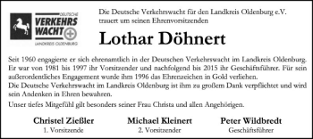 Traueranzeige von Lothar Döhnert von SYK