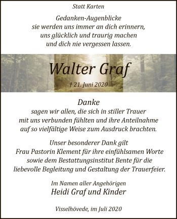 Traueranzeige von Walter Graf von SYK