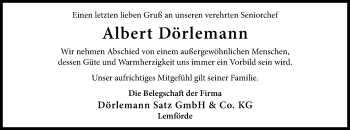 Traueranzeige von Albert Dörlemann von SYK