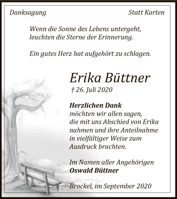 Traueranzeige von Erika Büttner von SYK