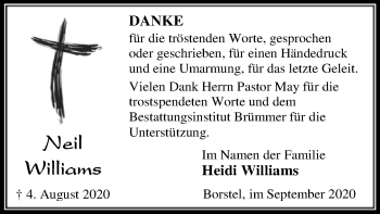 Traueranzeige von Neil Williams von SYK