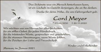 Traueranzeige von Cord Meyer von SYK