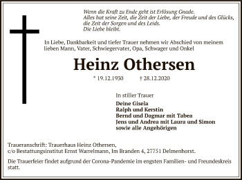 Traueranzeige von Heinz Othersen von SYK