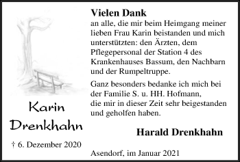 Traueranzeige von Karin Drenkhahn von SYK