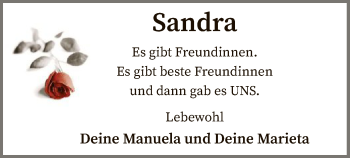 Traueranzeige von Sandra Dannemann von SYK