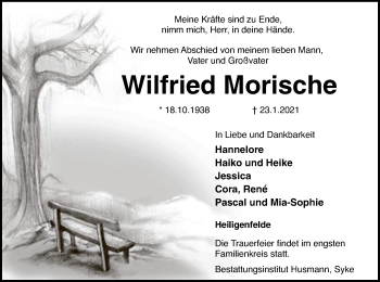 Traueranzeige von Wilfried Morische von SYK