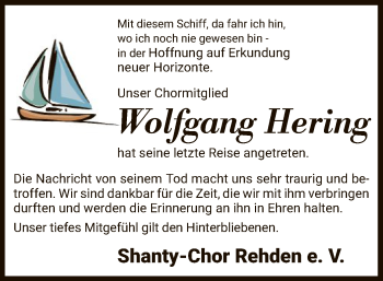 Traueranzeige von Wolfgang Hering von SYK