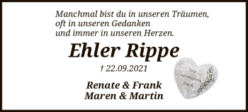 Traueranzeige von Ehler Rippe von SYK