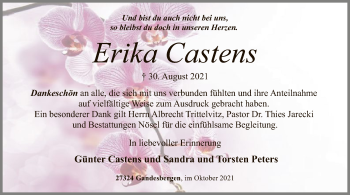 Traueranzeige von Erika Castens von SYK