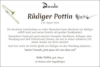 Traueranzeige von Rüdiger Pottin von SYK