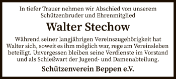 Traueranzeige von Walter Stechow von SYK