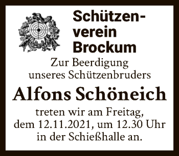 Traueranzeige von Alfons Schöneich von SYK