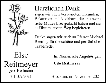 Traueranzeige von Else Reitmeyer von SYK