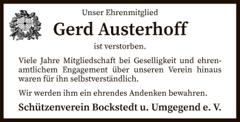 Traueranzeige von Gerd Austerhoff von SYK