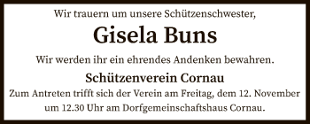 Traueranzeige von Gisela Buns von SYK