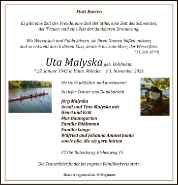 Traueranzeige von Jörg Malyska von SYK