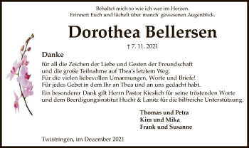 Traueranzeige von Dorothea Bellersen von SYK