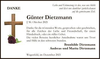 Traueranzeige von Günter Dietzmann von SYK