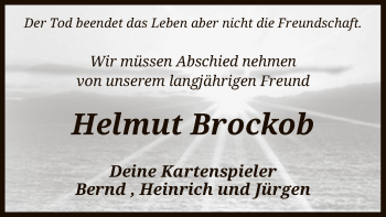 Traueranzeige von Helmut Brockob von SYK