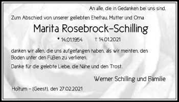 Traueranzeige von Marita Rosebrock-Schilling von SYK