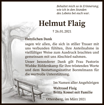 Traueranzeige von Helmut Flaig von SYK